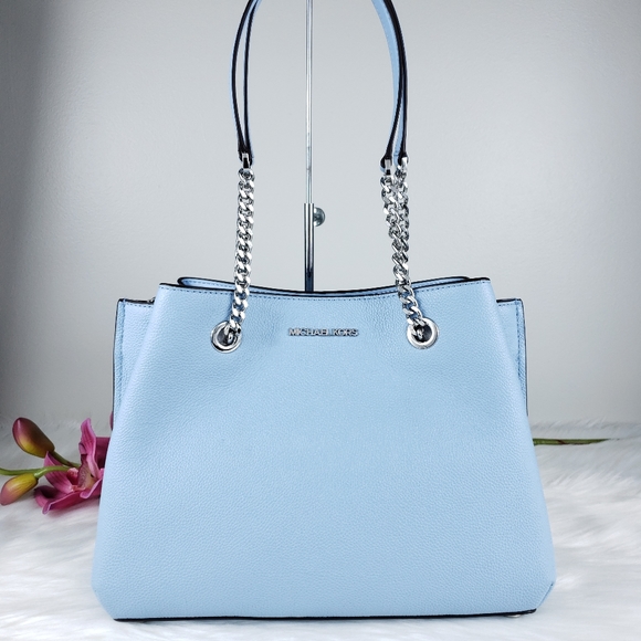 NWT Michael Kors LG Teagen satchel light sky blue - Picture 2 of 10